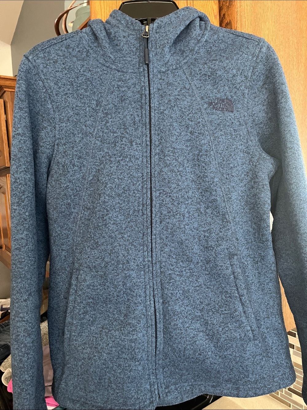 The North Face Women's Heather Navy Full-Zip Hooded Jacket